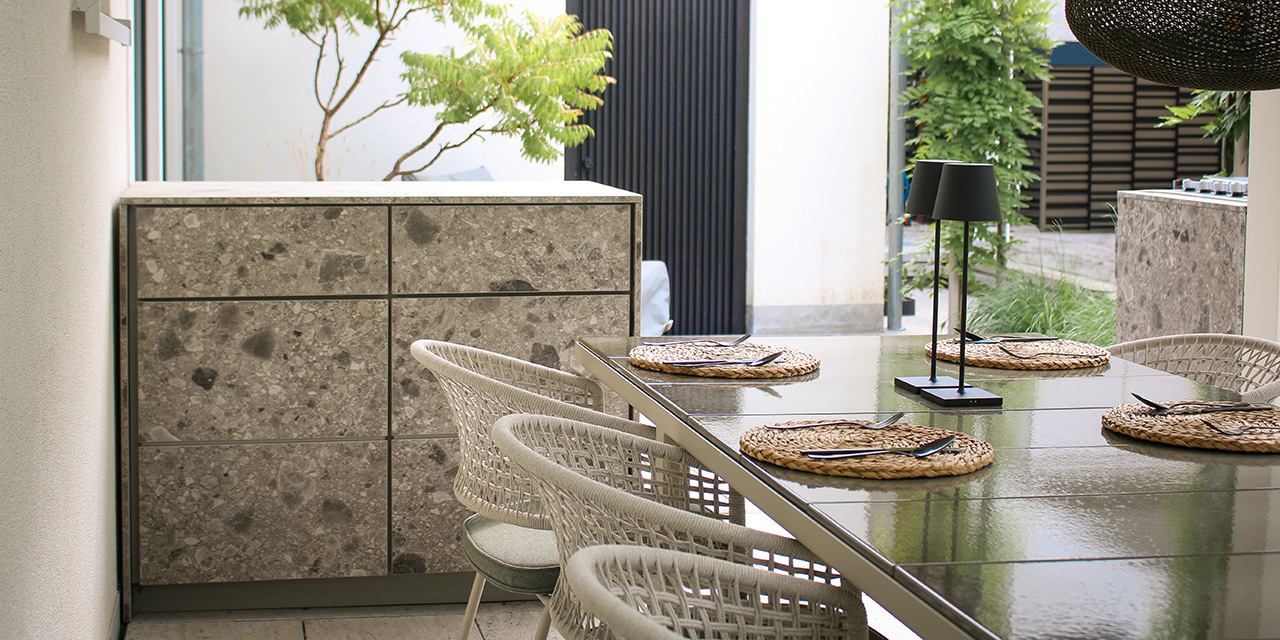 Ceppo di Gre outdoor kitchen landscape